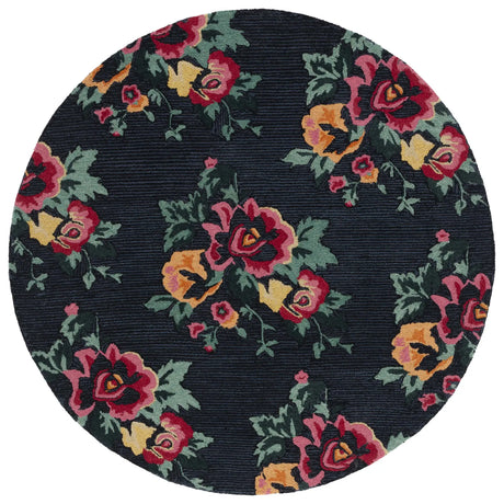 Safavieh Jardin 6'-0" x 6'-0" Rug in Black / Pink