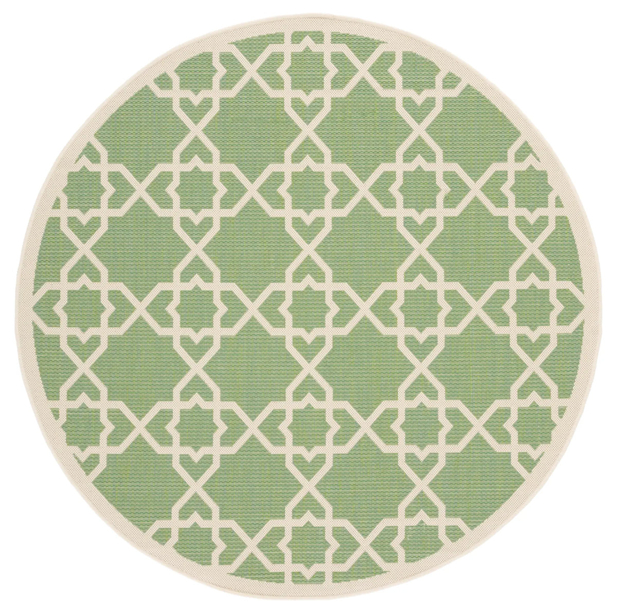 Safavieh Courtyard 5'-3" x 5'-3" Rug in Green / Beige