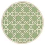 Safavieh Courtyard 5'-3" x 5'-3" Rug in Green / Beige