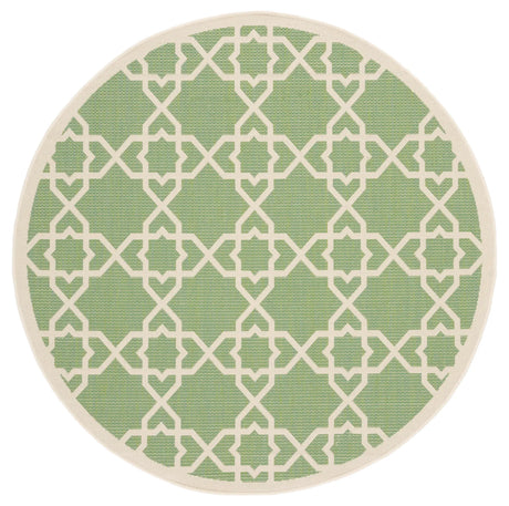 Safavieh Courtyard 5'-3" x 5'-3" Rug in Green / Beige