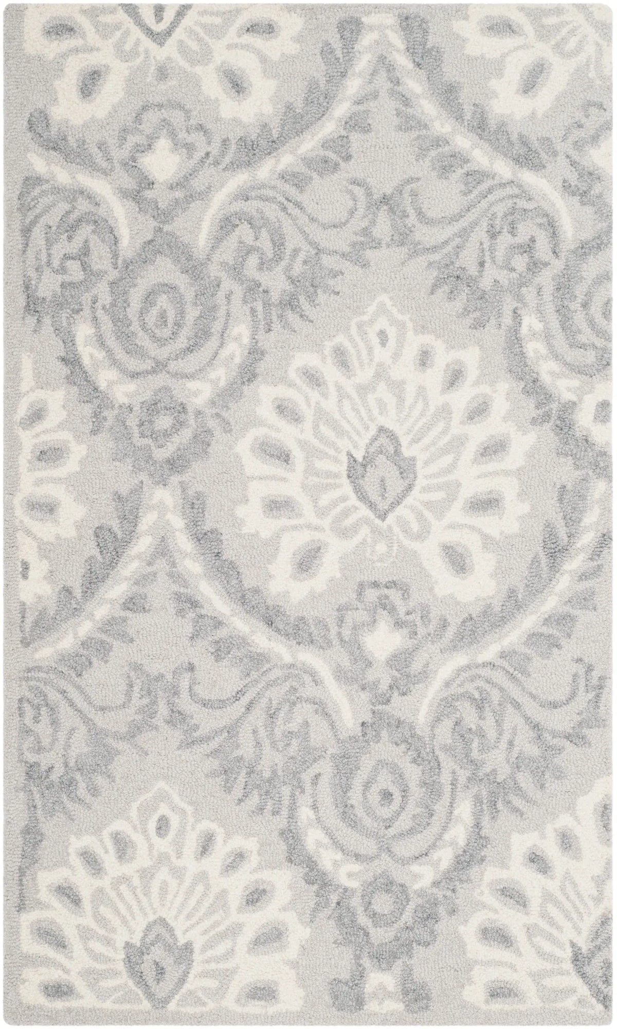Safavieh Blossom 2'-6" x 4'-0" Rug in Light Grey / Ivory