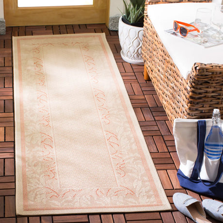 Safavieh Courtyard 2'-3" x 6'-7" Rug in Natural / Terra