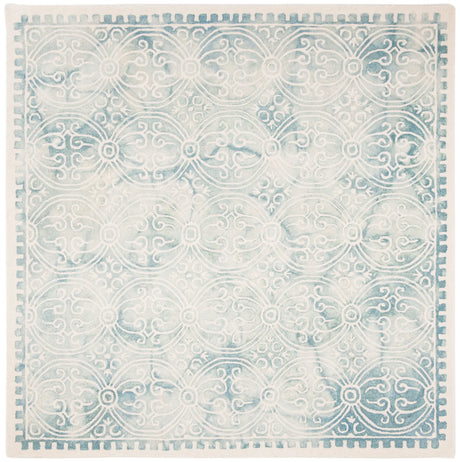 Safavieh Dip Dye 7'-0" x 7'-0" Rug in Light Green / Ivory