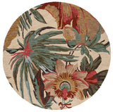 Safavieh Jardin 7'-0" x 7'-0" Rug in Ivory / Multi