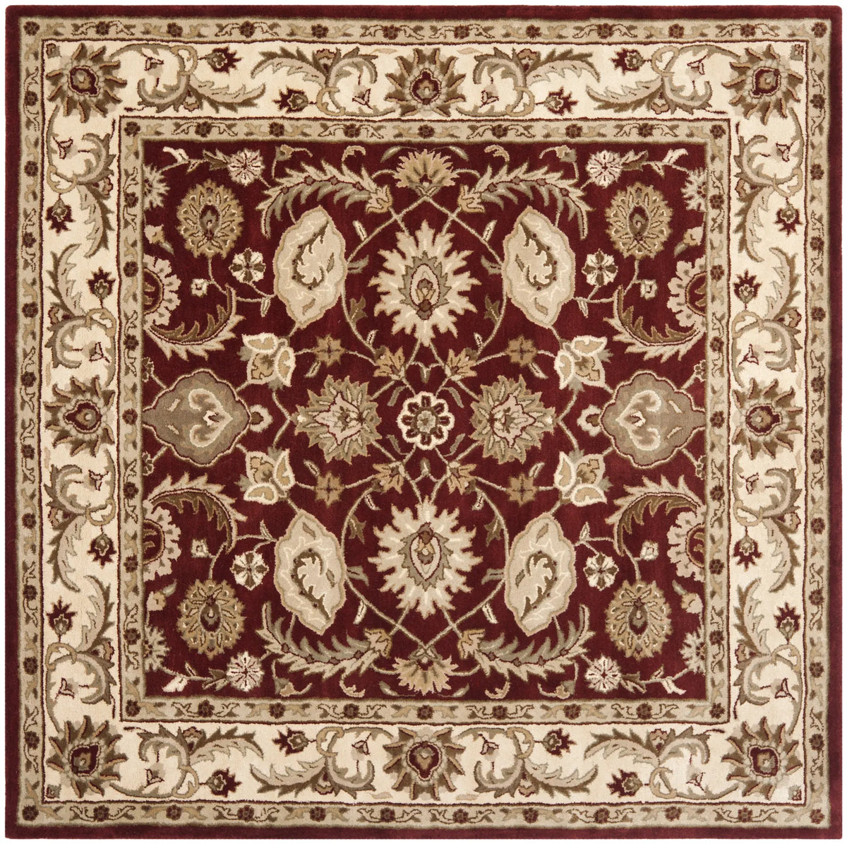 Safavieh Royalty 7'-0" x 7'-0" Rug in Red / Ivory