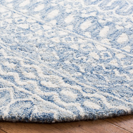 Safavieh Micro-Loop 5'-0" x 5'-0" Rug in Blue / Ivory