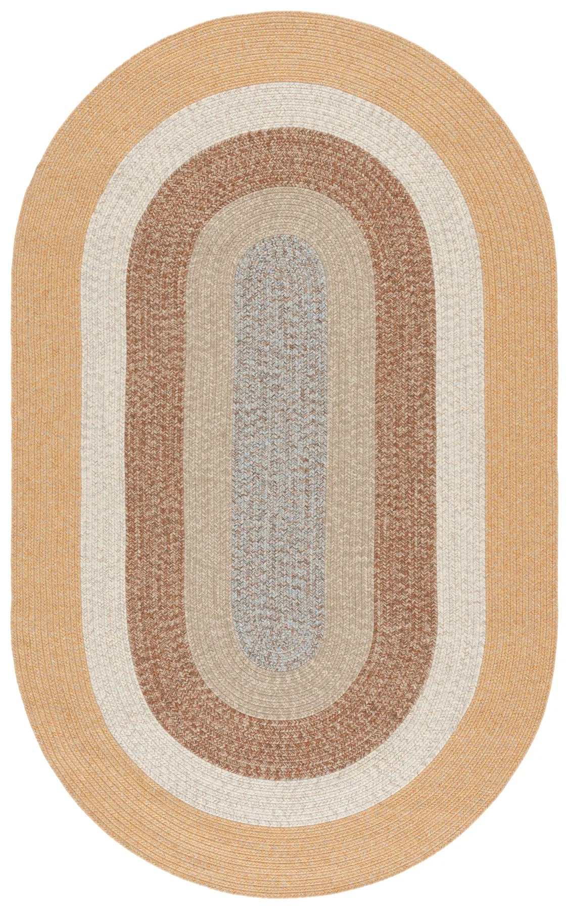 Safavieh Braided 5'-0" x 8'-0" Rug in Brown / Light Brown