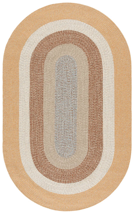 Safavieh Braided 5'-0" x 8'-0" Rug in Brown / Light Brown