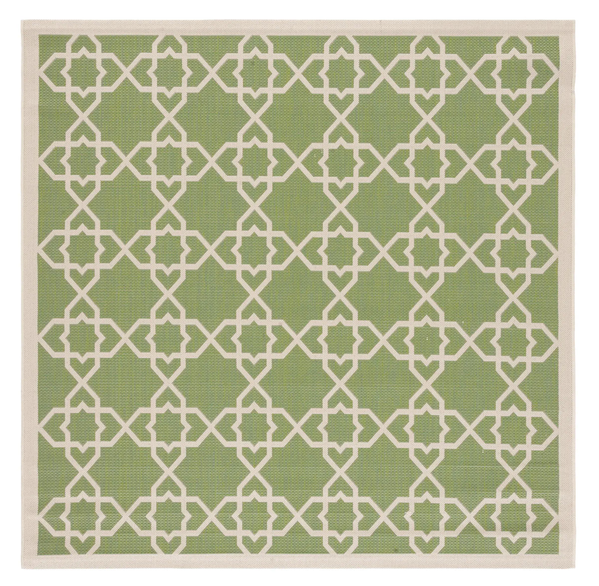 Safavieh Courtyard 6'-7" x 6'-7" Rug in Green / Beige