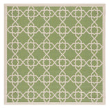 Safavieh Courtyard 6'-7" x 6'-7" Rug in Green / Beige