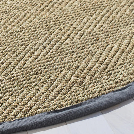 Safavieh Natural Fiber 6'-0" x 6'-0" Rug in Natural / Dark Grey