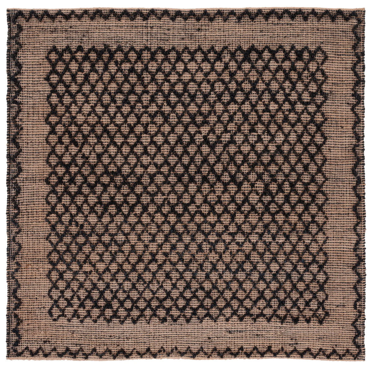 Safavieh Natural Fiber 6'-0" x 6'-0" Rug in Black / Natural
