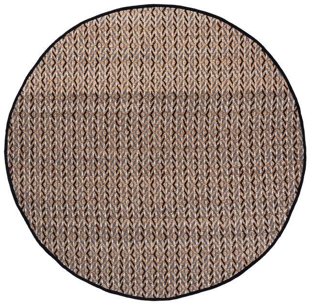 Safavieh Natural Fiber 7'-0" x 7'-0" Rug in Natural / Black