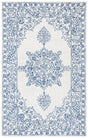 Safavieh Micro-Loop 4'-0" x 6'-0" Rug in Ivory / Blue