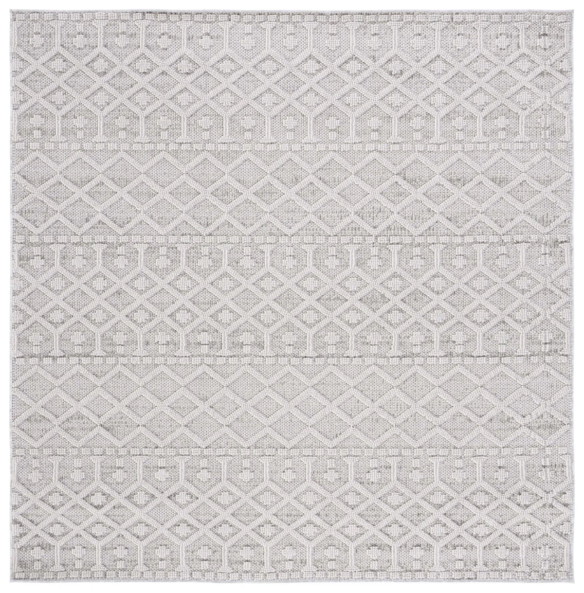 Safavieh Global 6'-7" x 6'-7" Rug in Grey / Ivory