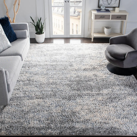 Safavieh Berber Shag 200 10'-0" x 14'-0" Rug in Grey Blue / Cream