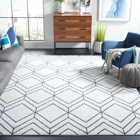 Safavieh Adirondack 10'-0" x 14'-0" Rug in Light Grey / Navy