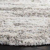 Safavieh Hudson Shag 5'-3" x 5'-3" Rug in Ivory / Grey