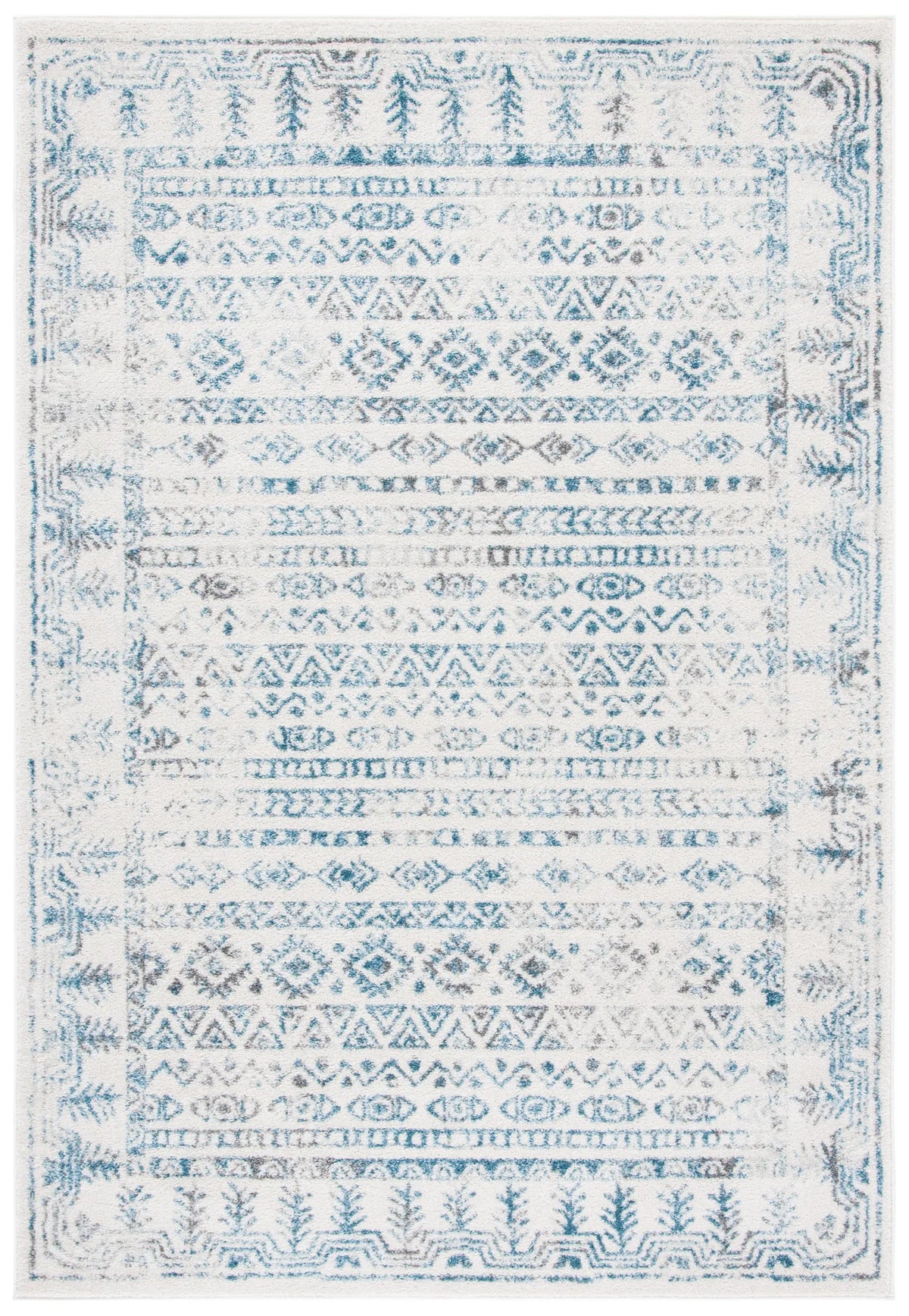 Safavieh Tulum 4'-0" x 6'-0" Rug in Ivory / Teal