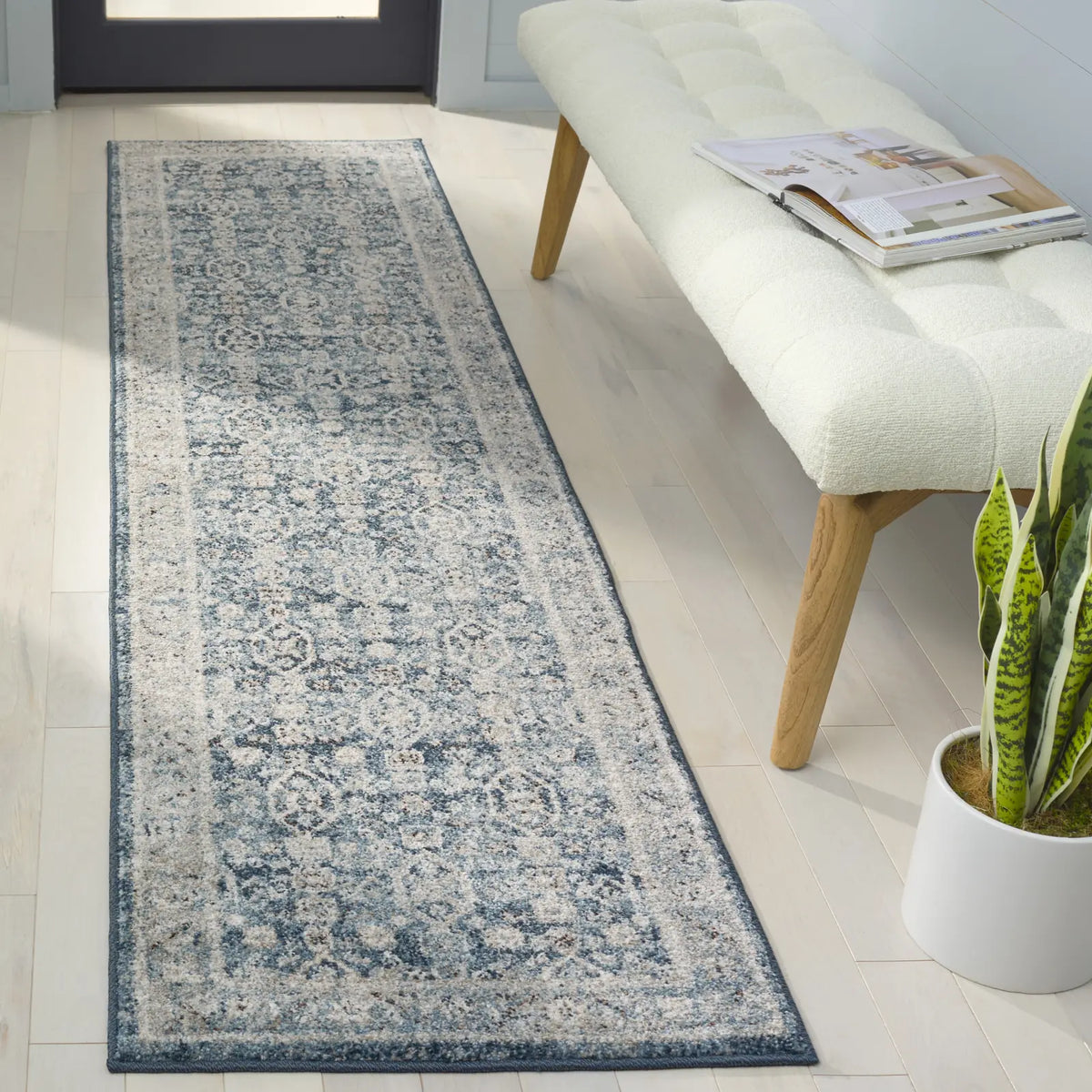 Safavieh Vintage Tabriz 2'-0" x 8'-0" Rug in Blue / Grey