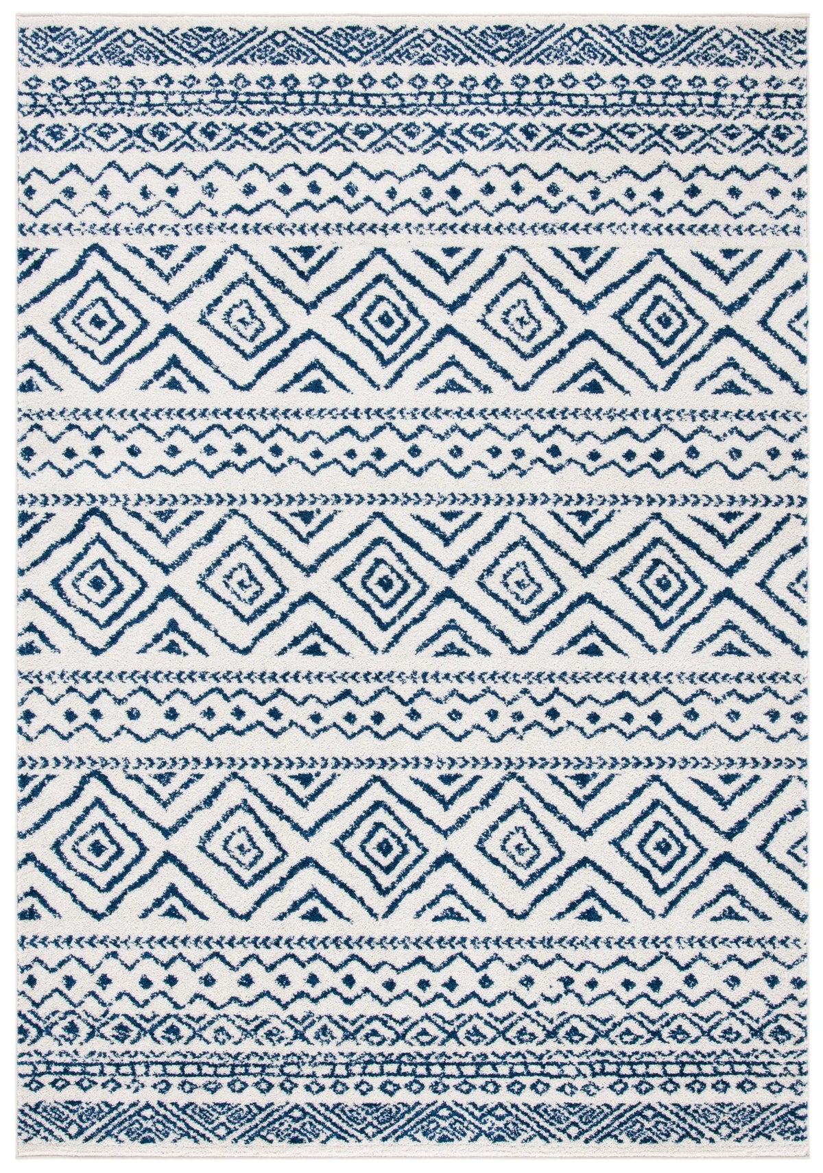 Safavieh Tulum 4'-0" x 6'-0" Rug in Ivory / Navy