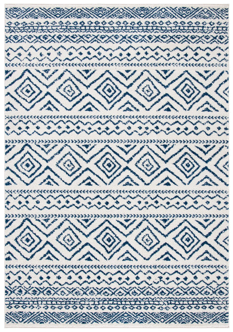 Safavieh Tulum 4'-0" x 6'-0" Rug in Ivory / Navy