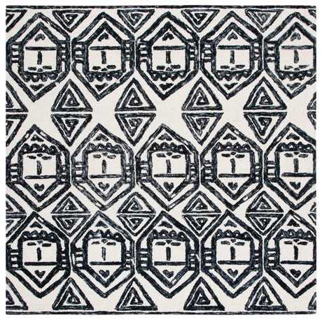 Safavieh Metro 6'-0" x 6'-0" Rug in Black / Ivory
