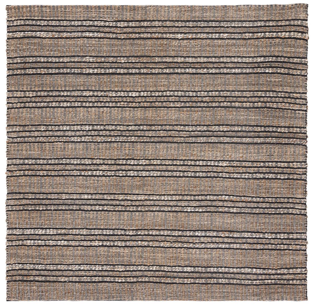 Safavieh Natural Fiber 6'-6" x 6'-6" Rug in Black / Natural