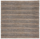 Safavieh Natural Fiber 6'-6" x 6'-6" Rug in Black / Natural