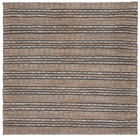 Safavieh Natural Fiber 6'-6" x 6'-6" Rug in Black / Natural