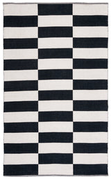 Safavieh Montauk 4'-0" x 6'-0" Rug in Black / Ivory