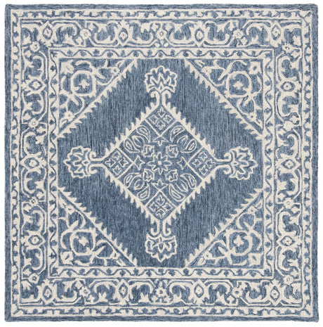 Safavieh Micro-Loop 5'-0" x 5'-0" Rug in Blue / Ivory