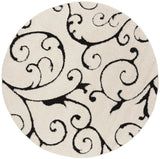 Safavieh Florida Shag 10'-0" x 10'-0" Rug in Ivory / Black