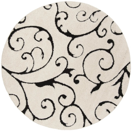Safavieh Florida Shag 10'-0" x 10'-0" Rug in Ivory / Black