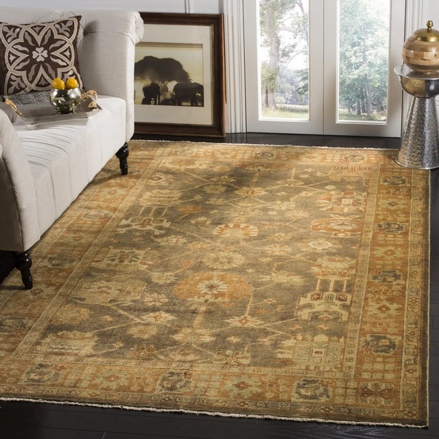 Safavieh Oushak 6'-0" x 9'-0" Rug in Brown / Rust