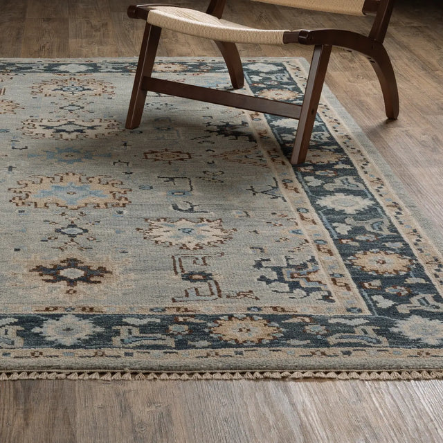 Oriental Weavers Sphinx MAJORCA MAJ05 Grey Floral Rugs - angle/detail