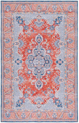 Safavieh Tucson 4'-0" x 6'-0" Rug in Rust / Blue