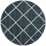 Safavieh Hudson Shag 5'-3" x 5'-3" Rug in Slate Blue / Ivory