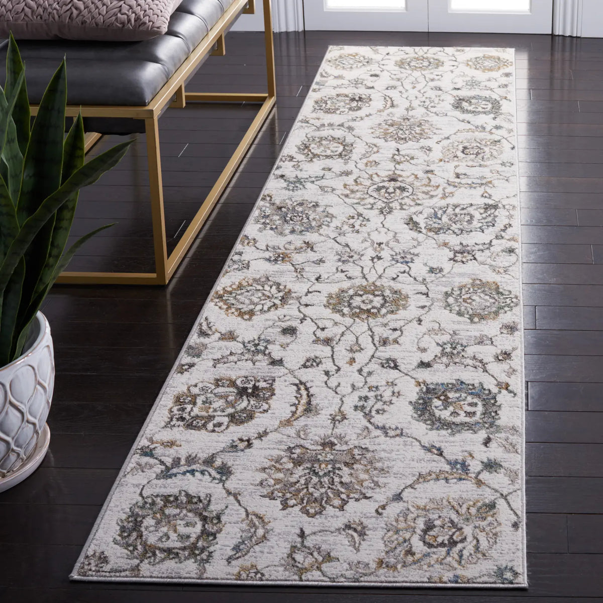 Safavieh Bel Air 2'-3" x 9'-0" Rug in Beige / Grey