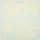 Safavieh Courtyard 6'-7" x 6'-7" Rug in Aqua / Cream