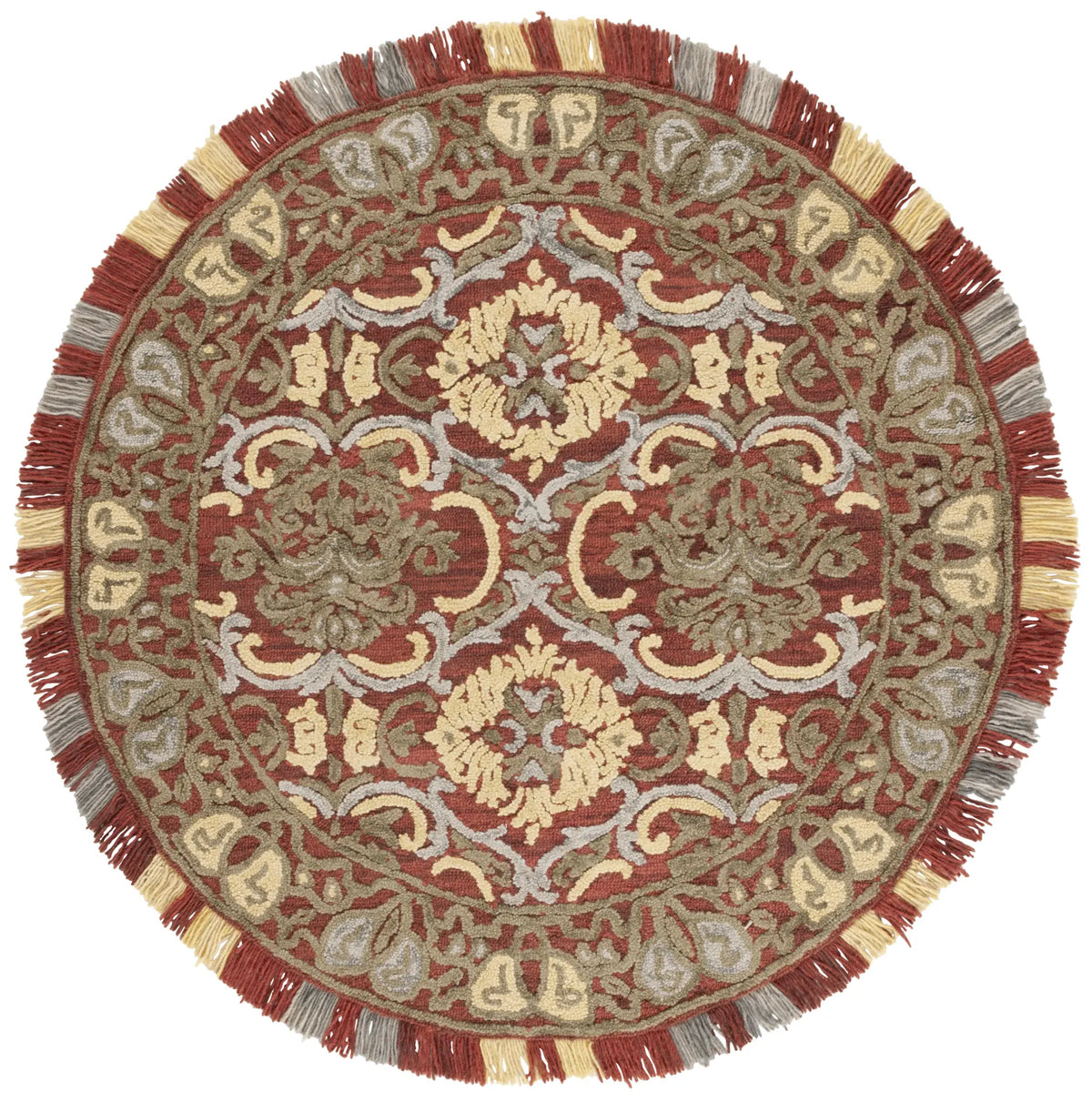 Safavieh Blossom 6'-0" x 6'-0" Rug in Red / Gold