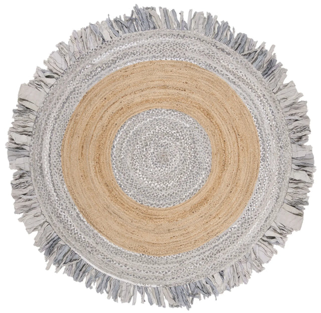 Safavieh Cape Cod 5'-0" x 5'-0" Rug in Light Grey / Natural