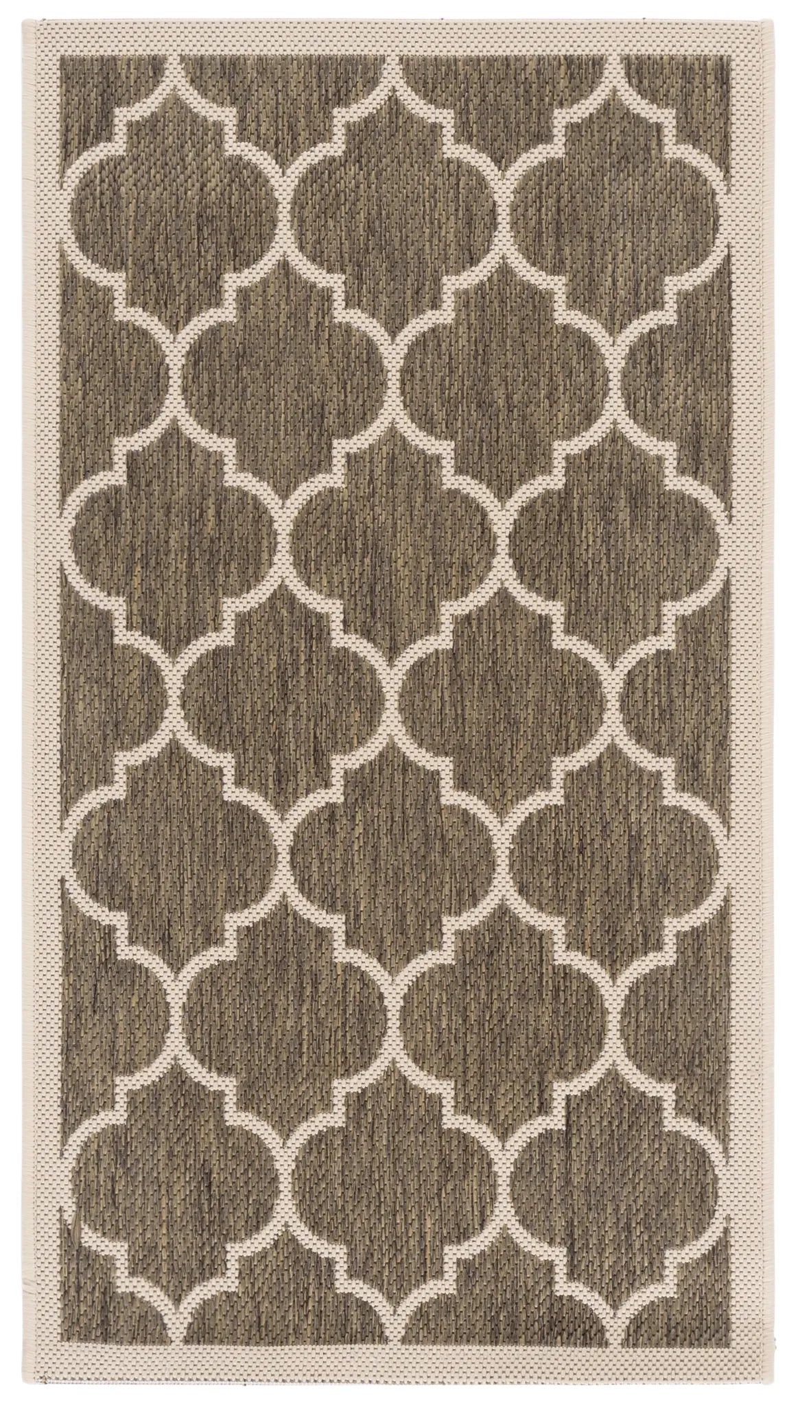 Safavieh Courtyard 2'-0" x 3'-7" Rug in Brown / Bone