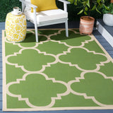 Safavieh Courtyard 4'-0" x 5'-7" Rug in Green / Beige
