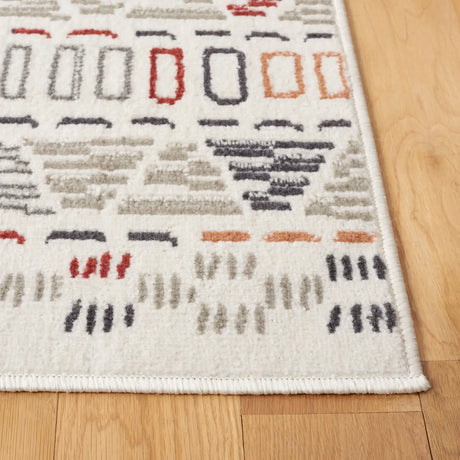 Safavieh Pyramid 4'-5" x 6'-5" Rug in Ivory Grey / Rust
