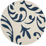 Safavieh Florida Shag 6'-7" x 6'-7" Rug in Cream / Blue
