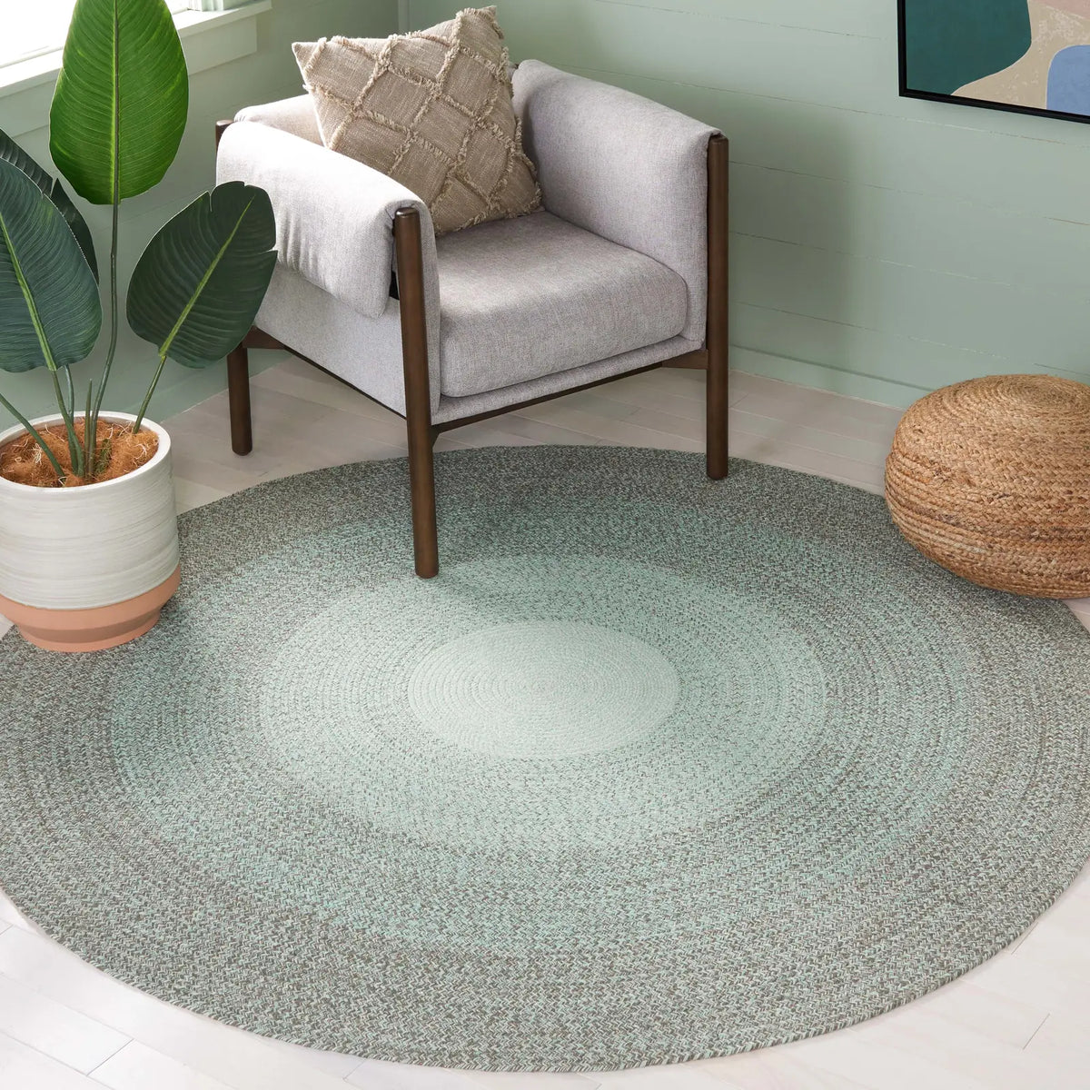 Safavieh Cape Cod 5'-0" x 5'-0" Rug in Green
