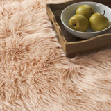 Safavieh Faux Sheep Skin 2'-0" x 3'-0" Rug in Light Pink