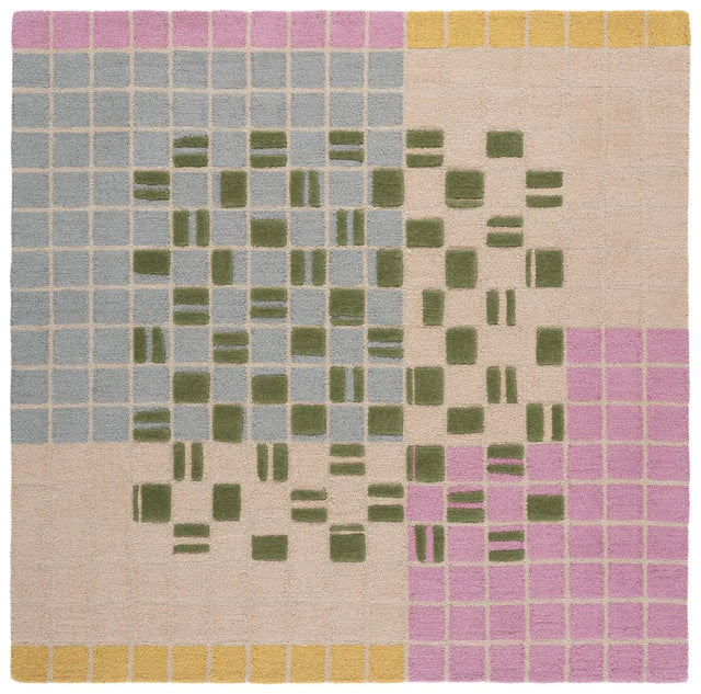 Safavieh Genre 6'-0" x 6'-0" Rug in Light Pink / Green