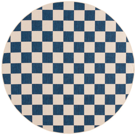 Safavieh Courtyard 6'-7" x 6'-7" Rug in Navy / Beige